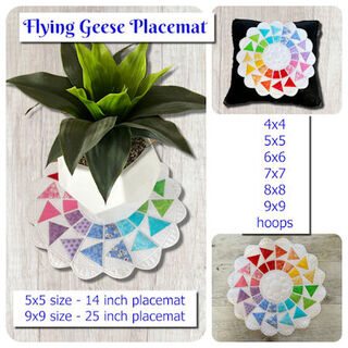 Large In the hoop Flying Geese Placemat