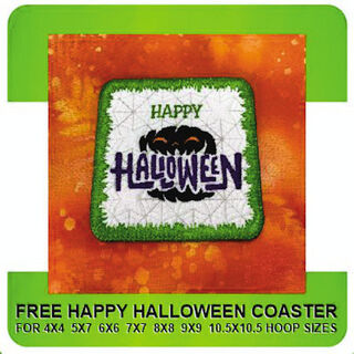 Free Happy Halloween Coaster