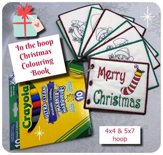 In the hoop Christmas Colouring Book