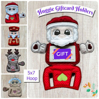 In the hoop Huggie Christmas Giftcard Holders