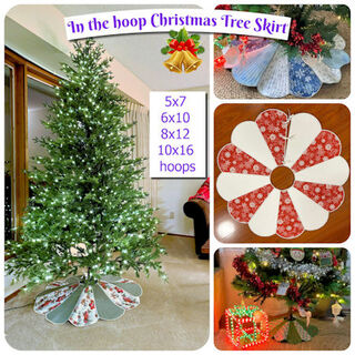 In the hoop Christmas Tree Skirt