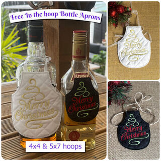 Free In the hoop Bottle Apron