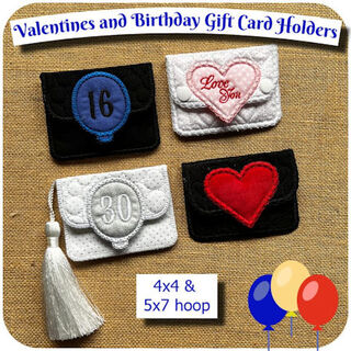 Valentines and Birthday Gift Card Holders