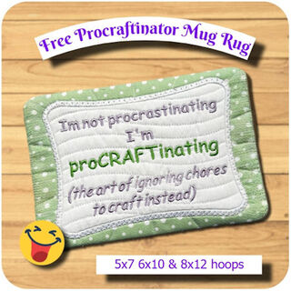 Free ProCRAFTinator Mug Rug