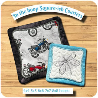 In the hoop Square-ish Coaster