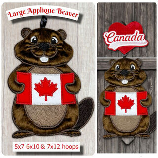 Large Applique Canada Beaver