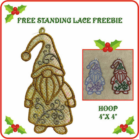 Free Standing Lace Gnome Freebie