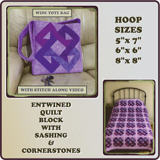 How to stitch Entwined Quilt Blocks and create a Tote Bag