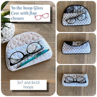 How to make In the hoop Glasses Case with flap