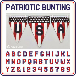 How to make In the hoop Patriotic Bunting