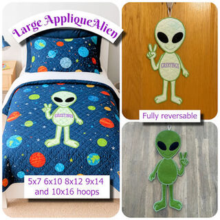 How to make Large Applique Alien