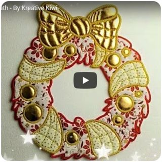 How to make In the hoop Christmas Wreath