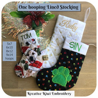 How to make Lined One hooping Christmas Stocking