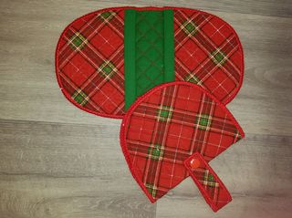 Applique Christmas Oven Mitt