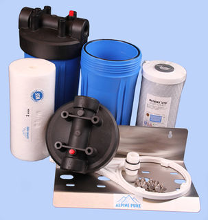 Tank or Rural Large Twin Whole of House Water Filter System Reusable  Cartridges
