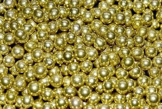 Gold Cachous round pearls - 4mm