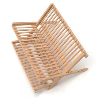 Dishy foldable beechwood dish rack