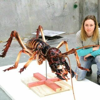 Lily Uivel with the Weta
