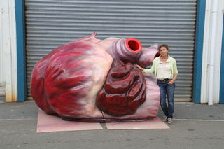 Sue Dorrington with her third whales heart.
