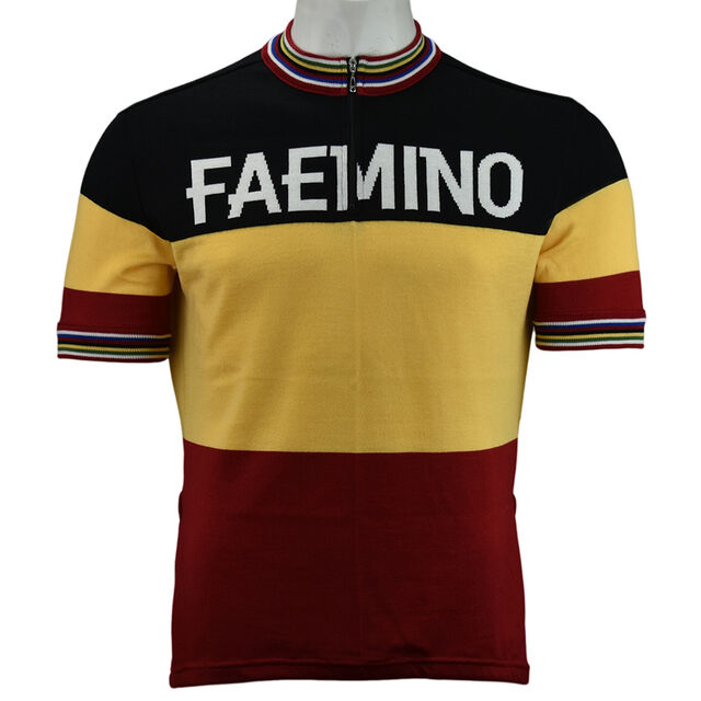 Faemino Belgian Champ  Merino Wool Cycling Jersey