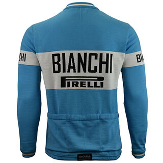Bianchi-Pirelli wool cycling jersey - back