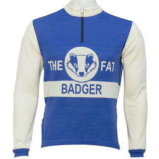 Fat Badger merino wool cycling jersey - front