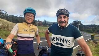 Amy & Benny with their custom jerseys