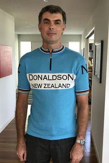 Personalized merino cycling jersey for Mr Donaldson