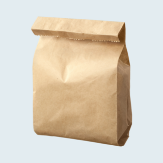 Brown Block Bottom Bags