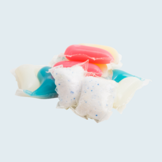 Cleaning products in a concentrated sachet for convenience.