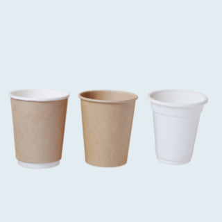 Biodegradable disposable coffee cups