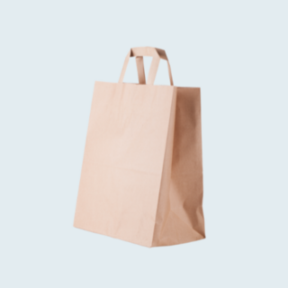 Flat Handle Brown Paper Bags