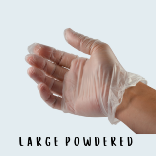 Large Vinyl Powdered Gloves