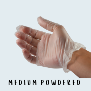 Medium Vinyl Powdered Gloves