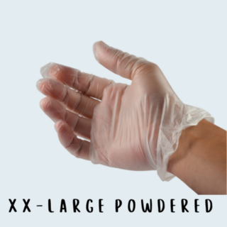 XXLarge Vinyl Powdered Gloves