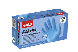 Nitrile Gloves Blue PowderFree LARGE - High Five - Esko