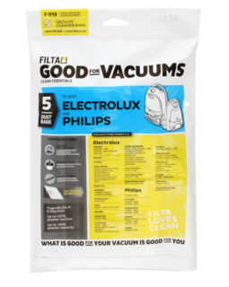 ELECTROLUX, PHILIPS MICROFIBRE VACUUM CLEANER BAGS 5 PACK - Filta