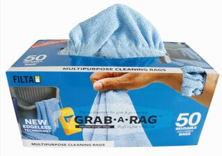 Grab-A-Rag Microfibre Cloths Blue, Box 50 - Filta