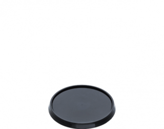 Locksafe' Small Round Tamper Evident Lids (suit 160-400 ml Cont), Black - Castaway