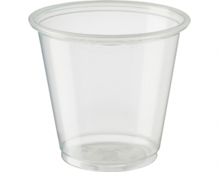 Medium Portion Control Cups Tal  105 ml, Clear - Castaway