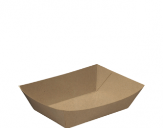 Rediserve' Kraft Paper Food Trays #2 Small, Brown Kraft - Castaway