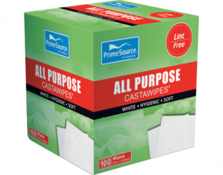 PrimeSource' All Purpose Towel Wipes, Dispenser Box, White - Castaway