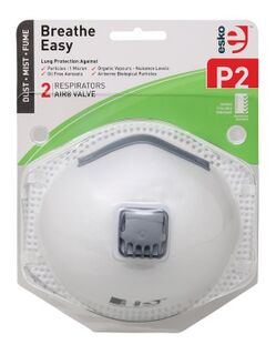 BREATHE EASY' P2 Respirator with Valve 10 x 2 Pack - Esko
