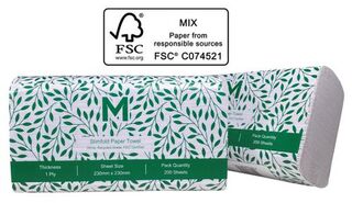 Slimfold Paper Towel - White Recycled , 1 Ply - Matthews