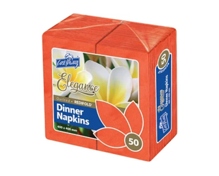 Elegance' Dinner Napkins, Quarter Fold, Red - Castaway