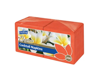 Elegance' Cocktail Napkins, Quarter Fold, White - Castaway