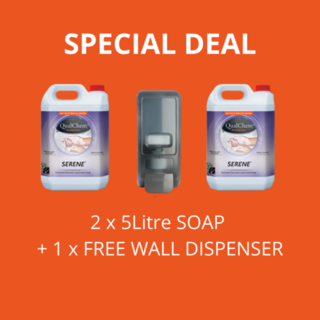 Serene Liquid Soap 5L x 2 + free Dispenser