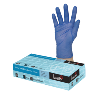 Nitrile Soft Blue Powder Free Gloves - X-LARGE - Bastion test