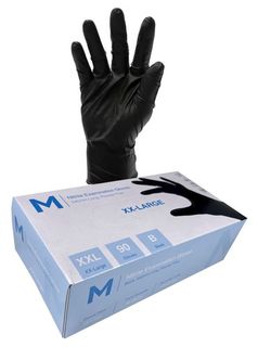 Nitrile Black Gloves 7.0g XX-LARGE - Matthews
