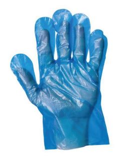 Polyethylene Blue Gloves 1.0g, Blue, SMALL - Matthews